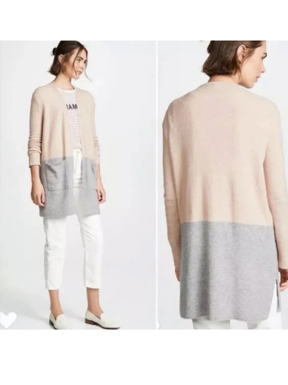 Madewell Open Cardigan Sweater Woman’s L Merino Wool Alpaca Luxury Minimalist